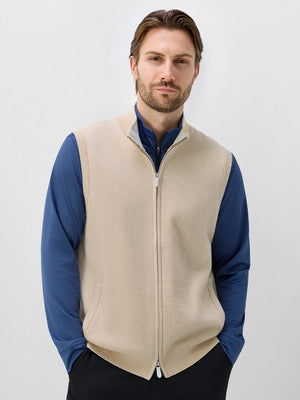 Luxury Wool Blend Full Zip Sweater Vests