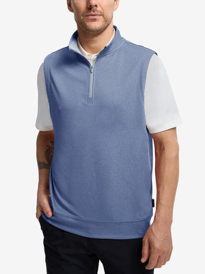 Lightweight Sleeveless Quarter Zip Golf Vest