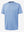 3d view of garment in blue heather of moisture wicking heather round neck athletic t-shirts.