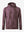 Front 3D view of the exclusive print kangaroo hoodies in purple red, highlighting pattern details.