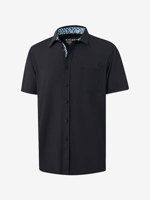 3d rendering of black cool print plain button up shirts