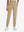 Front lower body shot of model wearing light khaki women's lightweight athletic sweatpants