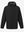 3d rendering of black waterproof lightweight rain jacket with hood
