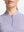 Front shot from nose to chest of model wearing light purple white women's q-zip pin striped texture golf shirts