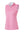 3d rendering of pink white florals women's sleeveless q-zip print quick dry golf tops