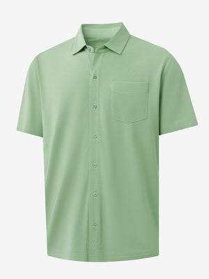 3D rendering of light green cotton blend plain shirt.
