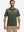 Front upper body shot of model wearing military green cool print plain button up shirts