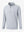 3D view of FADED DENIM HEATHER Quarter Zip Melange Pullover showing shape and melange pattern.