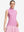 Front upper body shot of model wearing white pink geometric women's sleeveless q-zip print quick dry golf tops