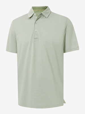 3d render of moss green white comfy breathable pin-stripe texture golf polos