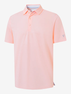 3d render of light pink white comfy breathable pin-stripe texture golf polos