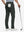Back lower body shot of model wearing dark charcoal straight fit lightweight dress golf pants
