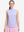 Front upper body shot of model wearing lavender rose women's sleeveless q-zip print quick dry golf tops