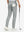 Back lower body shot of model wearing rose dust stretch cotton blend slim fit golf trousers 5 pockets