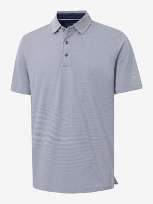 3d render of navy white comfy breathable pin-stripe texture golf polos