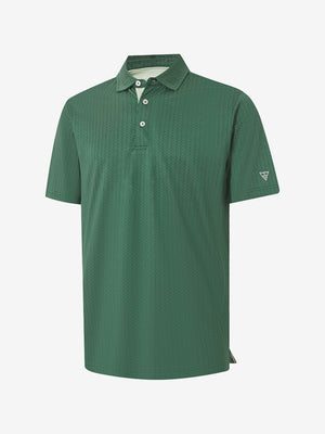 3d rendering of green classic lightweight jacquard golf shirts