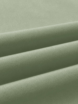 Close-up of soft knit fabric texture, showing fine weaving details, men's short sleeve slim fit roma knit t-shirt in green grey