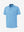 3d view of garment in blue heather of performance heather contrast collar polo shirts.