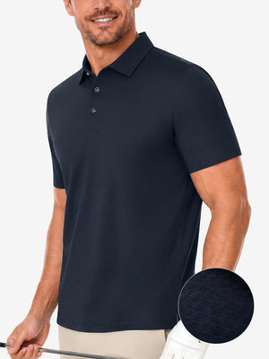 Nylon Blend Casual Jacquard Polo Shirts