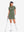 Front full body with golf club in mossy stone of women's lightweight golf dress with 2 pockets.