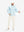 Lightweight Ankle-Zip Sweatpants with 4 Pockets in cream, full body front view with tennis racket
