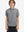 Front upper body of model wearing trendy boys stripe polo shirts, casual fit in neutral stripe