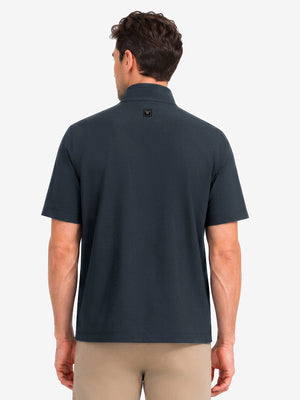 Model back upper body shooting display, lightweight upf50+ short sleeve golf vests jacket in dark grey