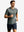 Running front full body view in grey of men's short sleeve slim fit roma knit t-shirt.