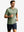 Running front full body view in green grey of men's short sleeve slim fit roma knit t-shirt.