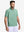 Front upper body shot of model wearing green grey waffle texture 1/4 zip pullover