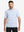 Front upper body shot of model wearing white/cabana swim heather non-curl ribbed collar striped polo shirts