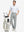 Front full body shot of model wearing rose dust stretch cotton blend slim fit golf trousers 5 pockets