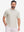 Front upper body shot of model wearing oyster gray dry fit waffle textured collared golf shirts