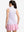 Back upper body shot of model wearing colorful hearts women's sleeveless q-zip print quick dry golf tops
