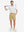 Front full body shot of model wearing khaki flat front flex cotton blend golf shorts
