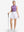 Front full body shot of model exercising in rose red florals women's sleeveless q-zip print quick dry golf tops