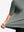 Side fabric stretch display in grey of men's short sleeve slim fit roma knit t-shirt.
