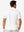 Back upper body view in white of nylon blend casual jacquard polo shirts.