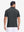 Back upper body view in black heather of performance heather contrast collar polo shirts.