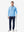 Full body model holding golf gear outdoors, heather midlayer golf hoodies in blue heather