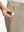 Detail view of front pocket on khaki grey flat front flex cotton blend golf shorts