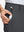 Detail view of side pocket on dark grey stretch cotton blend slim fit golf trousers 5 pockets