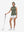 Front full body shot of model exercising in mossy stone women's athletic quarter zip tank tops