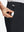 Detail view of front pocket on black flat front flex cotton blend golf shorts