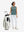 Front full body shot of model exercising in dusty blue women's athletic quarter zip tank tops
