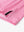 Detailed view of side hem slit on Cooling Stripe Golf Shirt in ROSE STRIPE, showing comfort and design