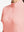 Detail view of neck zipper on coral powder women's breathable 1/4 zip pullover golf shirts
