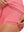 Inner side detail view in lavender of women's lightweight golf dress with 2 pockets.