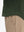Detail view of hem on military green cool print plain button up shirts