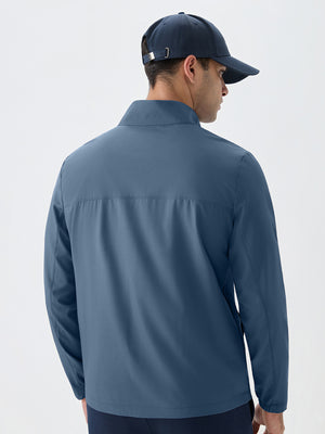 Full Zip Stand Collar Lightweight Windbreaker Jacket